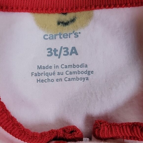 CARTER'S PINK SANTA FLEECE FOOTIE,  SIZE 3T - NEW - Picture 3 of 6